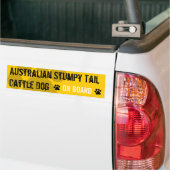 Australisch Stumpy Tail Cattle Dog aan boord Bumpersticker (Op Truck)