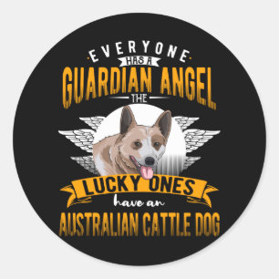 Australisch vee hond heler cadeau idee ronde sticker