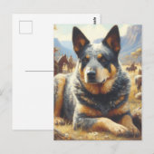 Australisch vee hond schilderen Briefkaart (Voorkant / Achterkant)