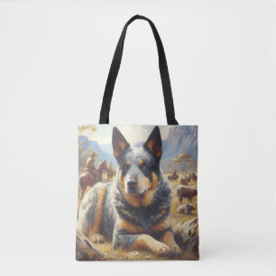  Australisch vee hond schilderen Draagtas