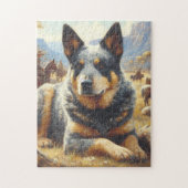 Australisch vee hond schilderen Legpuzzel (Verticaal)