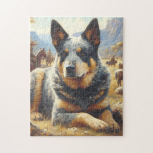Australisch vee hond schilderen Legpuzzel