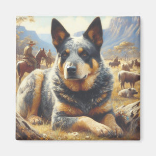 Australisch vee hond schilderen Magneet