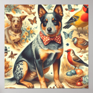  Australisch vee hond schilderen Poster