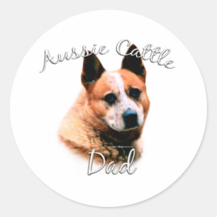 Australisch vee hond vader 2 ronde sticker