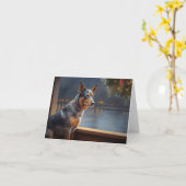 Australisch vee Kerstmis Cruise Pawsome Vakantie Kaart (Gele Bloem)