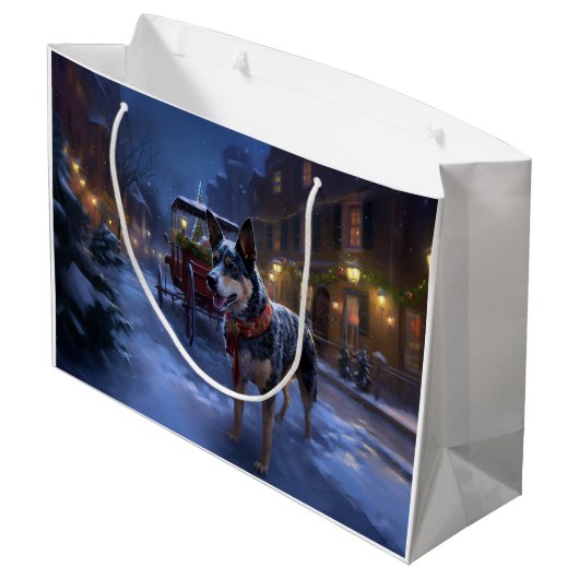 Australisch vee Kerstmis Feestelijk Seizoen Groot Cadeauzakje (Achterkant Gekanteld)