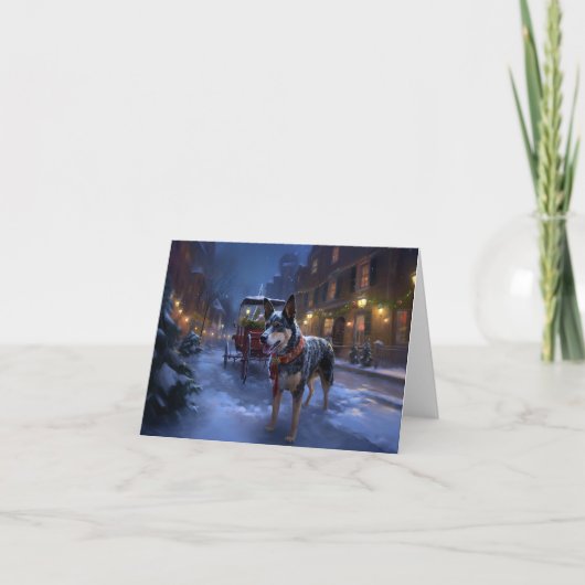 Australisch vee Kerstmis Feestelijk Seizoen Kaart (Voorkant)