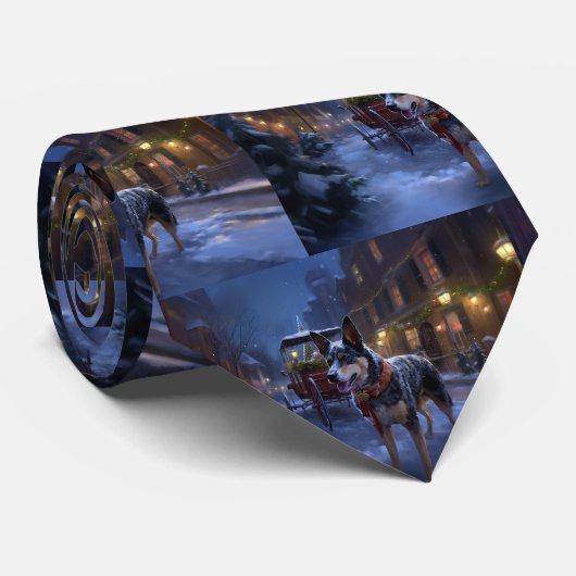 Australisch vee Kerstmis Feestelijk Seizoen Stropdas (Opgerold)