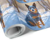 Australisch vee liet het sneeuwKerstmis Cadeaupapier (Rol Hoek)