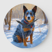 Australisch vee liet het sneeuwKerstmis Grote Klok (Voorkant)