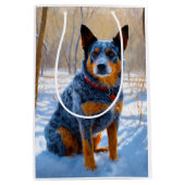 Australisch vee liet het sneeuwKerstmis Medium Cadeauzakje (Voorkant)