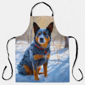 Australisch vee liet het sneeuwKerstmis Schort (Voorkant)