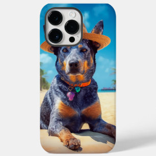 Australisch vee op het strand, cadeau voor hondenl Case-Mate iPhone 14 pro max hoesje