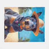 Australisch vee op het strand, hondenliefhebbers z fleece deken (Voorkant (Horizontaal))