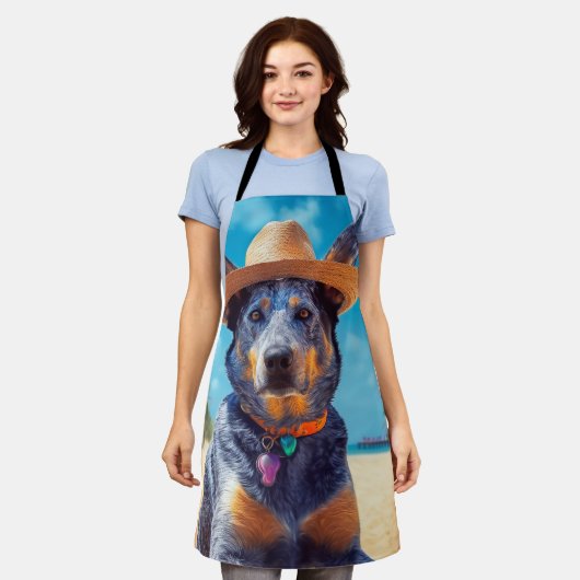 Australisch vee op het strand, hondenliefhebbers z schort (Gedragen)