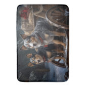 Australisch vee Sneeuwslee Kerstdecoratie Badmat (Voorkant Verticaal)