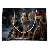 Australisch vee Sneeuwslee Kerstdecoratie Groot Cadeauzakje (Voorkant)