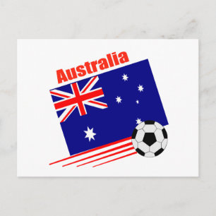 Australisch voetbalteam briefkaart