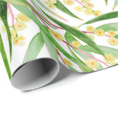 Australisch Wattle Pattern Cadeaupapier (Rol Hoek)