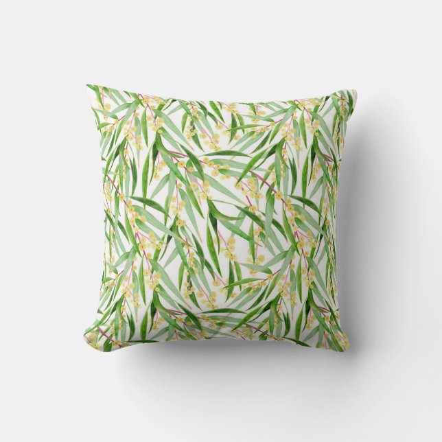 Australisch Wattle Pattern Kussen (Voorkant)
