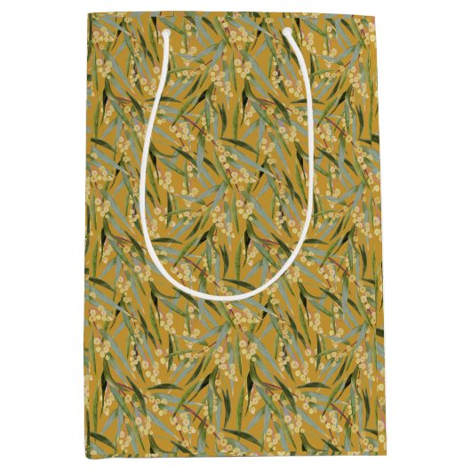  Australisch Wattle Pattern Medium Cadeauzakje (Voorkant)