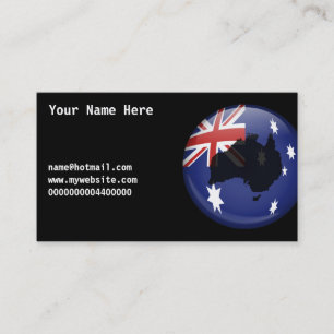 Australisch Wereldbol, Jouw naam here, Visitekaartje