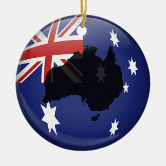 Australisch Wereldbol Keramisch Ornament