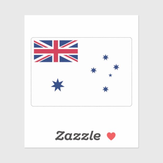 Australisch wit vaandel sticker (Vel)