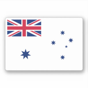 Australisch wit vaandel sticker