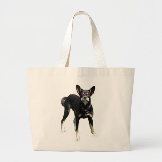 Australisch Working Kelpie Bag Grote Tote Bag (Voorkant)
