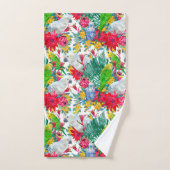 Australisch zomertropisch papegaai bad handdoek (Handdoek)