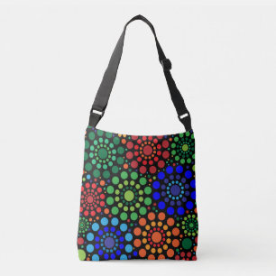 Australische aboriginal art cirkels crossbody tas