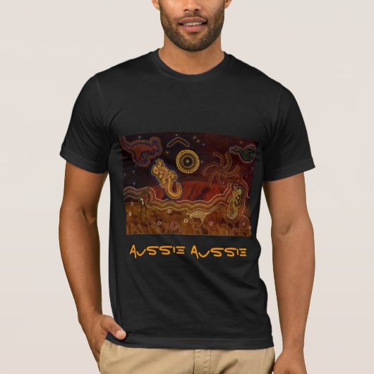 Australische Aboriginal Desert Heat T - shirts (Voorkant)