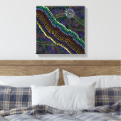 Australische Aboriginal Design Print (Insitu (Slaapkamer))