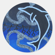 Australische Aboriginal Dolphin sticker