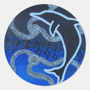 Australische Aboriginal Dolphin sticker