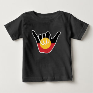 Australische Aboriginal Flag Shaka teken hangen lo