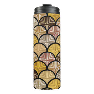 Australische Aboriginal: Kleurrijke gestippelde Vi Thermosbeker