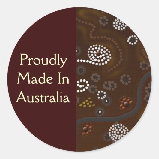 Australische Aboriginal Style Souvenir Art Sticker (Voorkant)