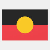 Australische Aboriginal vlag Inpakpapier Vel (Voorkant 2)