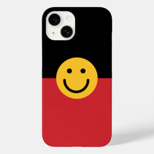 Australische Aboriginal vlag met glimlach Case-Mate iPhone 14 Hoesje