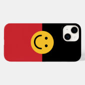 Australische Aboriginal vlag met glimlach Case-Mate iPhone Case (Achterkant (horizontaal))