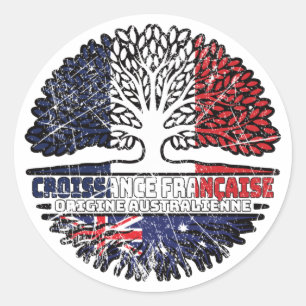 Australische Australische Franse boomstammen Ronde Sticker