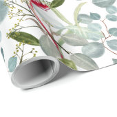 Australische bloem Kangaroo poten Eucalyptusblader Cadeaupapier (Rol Hoek)