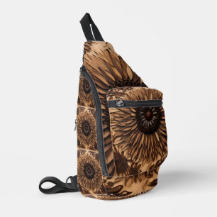 Australische Bloemblaadjes: Banksia Bloem Houtprin Sling Bag