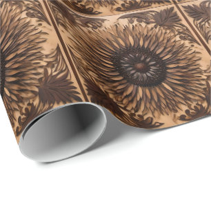 Australische bloemblaadjes: Banksia Flower Wood Pr Cadeaupapier
