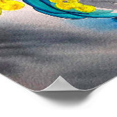 Australische bloemgele bloemenbloem poster (Hoek)