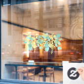 Australische bloesems Window Cling Raamsticker (Cafe Raam)