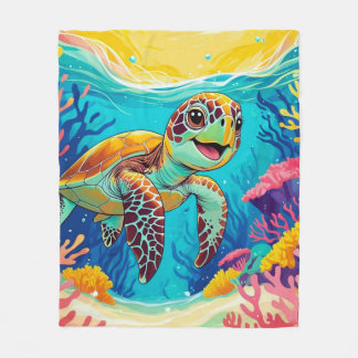 Australische Boho Schildpad Fleece Deken | Sunny